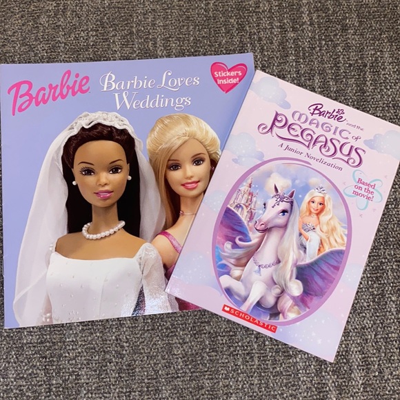 Barbie Loves Weddings picture book & Magic of Pegasus Chapter Book - Picture 1 of 10
